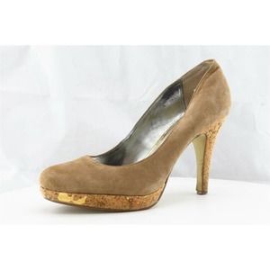 Alfani Women Sz 6.5 M Brown‎ Platform Suede Shoes Maddy